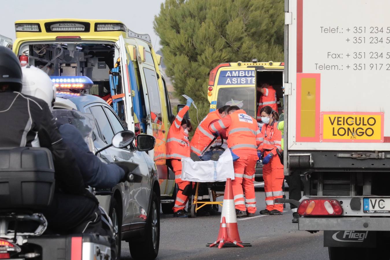 Fotos: Accidente mortal en la A-62 entre Tordesillas y Geria
