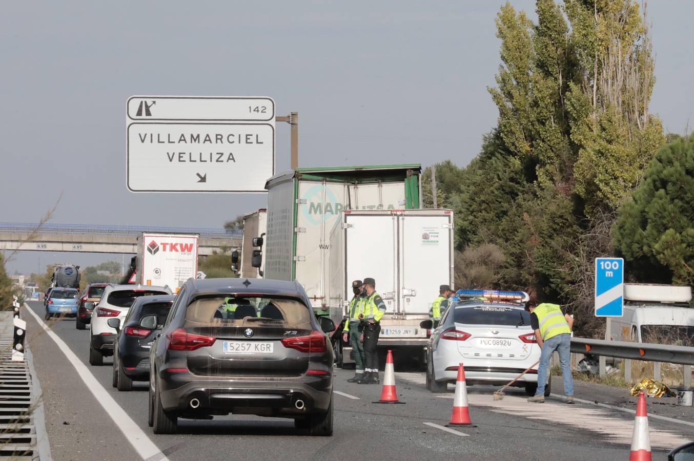 Fotos: Accidente mortal en la A-62 entre Tordesillas y Geria