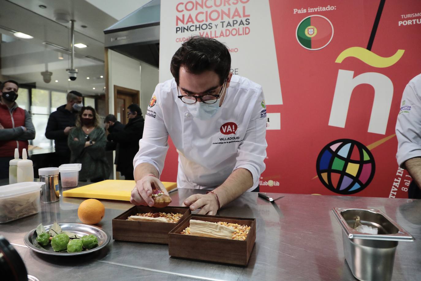 Fotos: Preparación del pincho ganador del Concurso Nacional de Valladolid