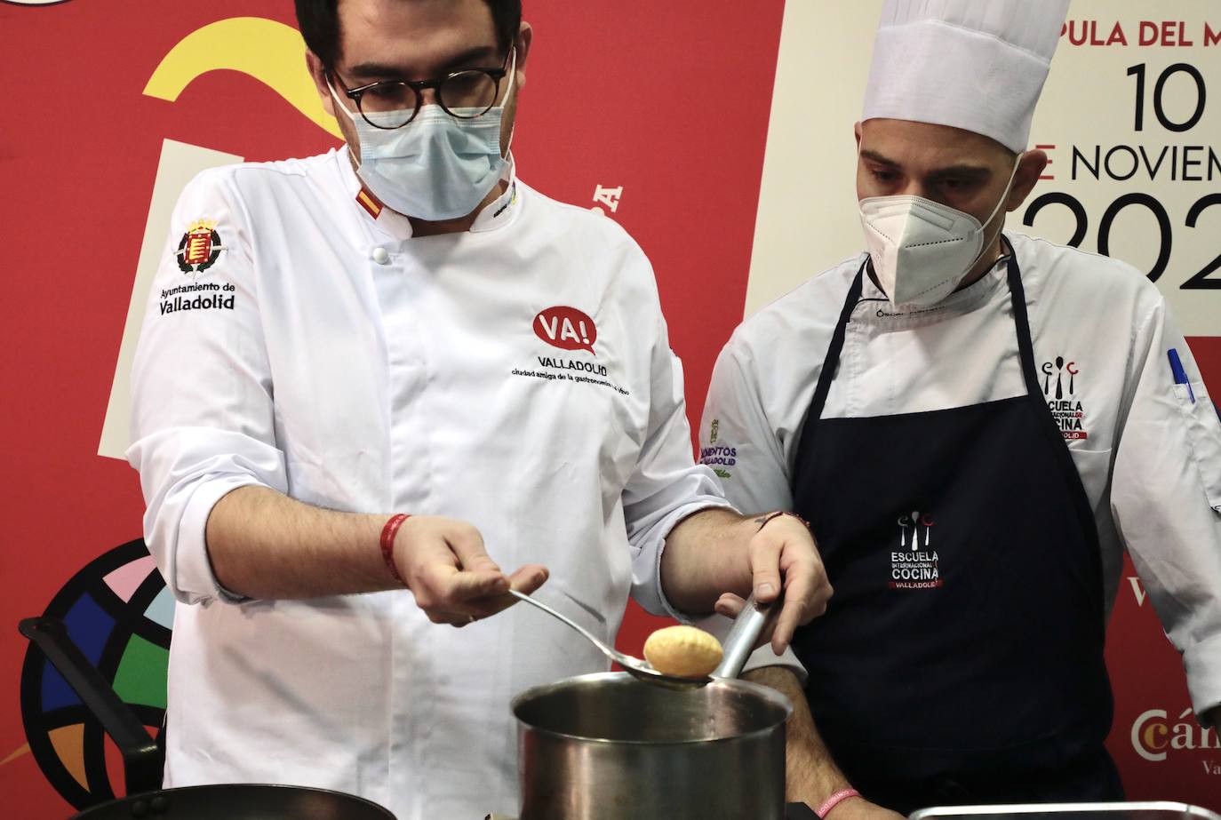 Fotos: Preparación del pincho ganador del Concurso Nacional de Valladolid