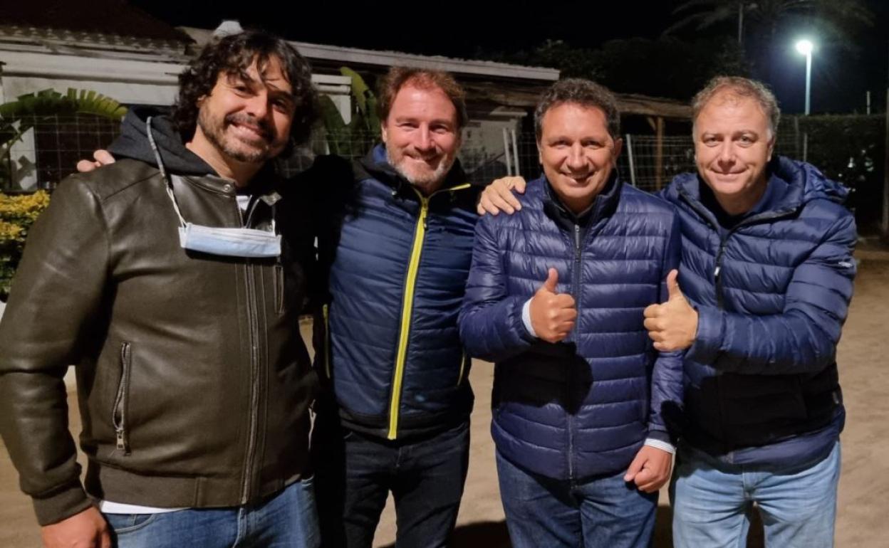 De izquierda a derecha, Diego de la Torre, Juan Carlos Rodríguez, Eusebio Sacristán y Pedro Pablo Crespo.