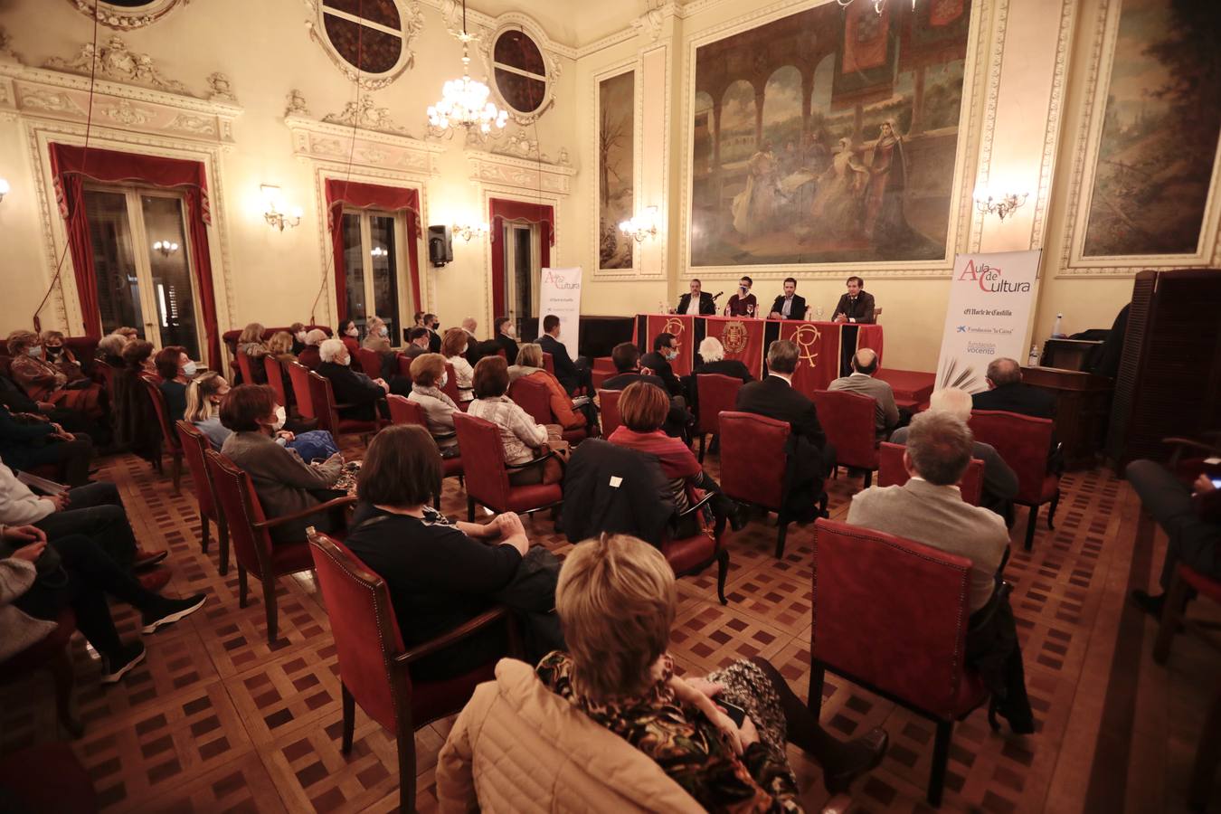 Fotos: Eduardo Madina y Borja Sémper, en el Aula de Cultura de El Norte de Castilla