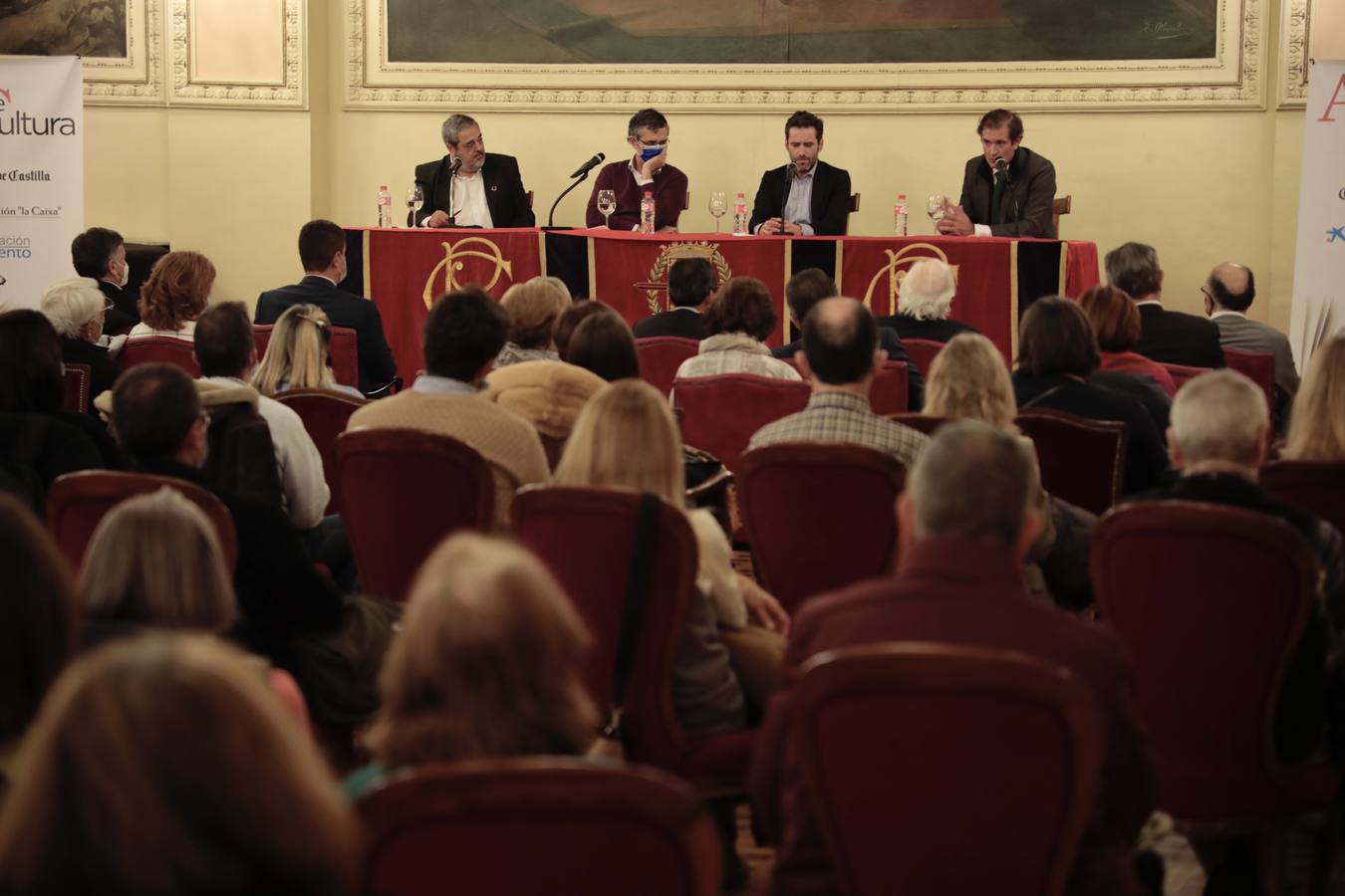 Fotos: Eduardo Madina y Borja Sémper, en el Aula de Cultura de El Norte de Castilla