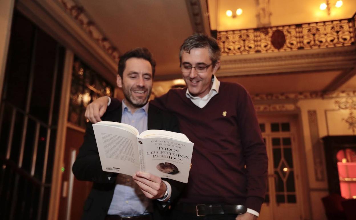 Borja Sémper y Eduardo Madina, en el Círculo de Recreo de Valladolid. 