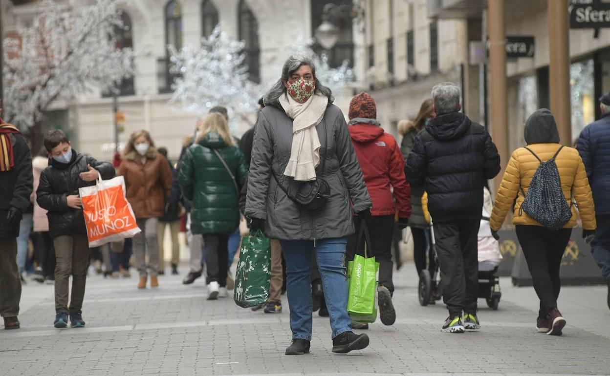 Zona comercial de la capital vallisoletana. 