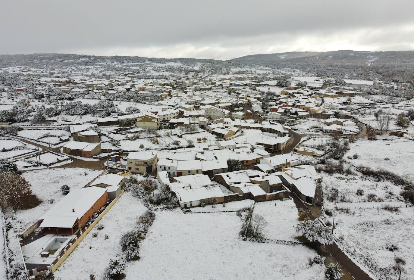 Nieve en Guijuelo (Salamanca)