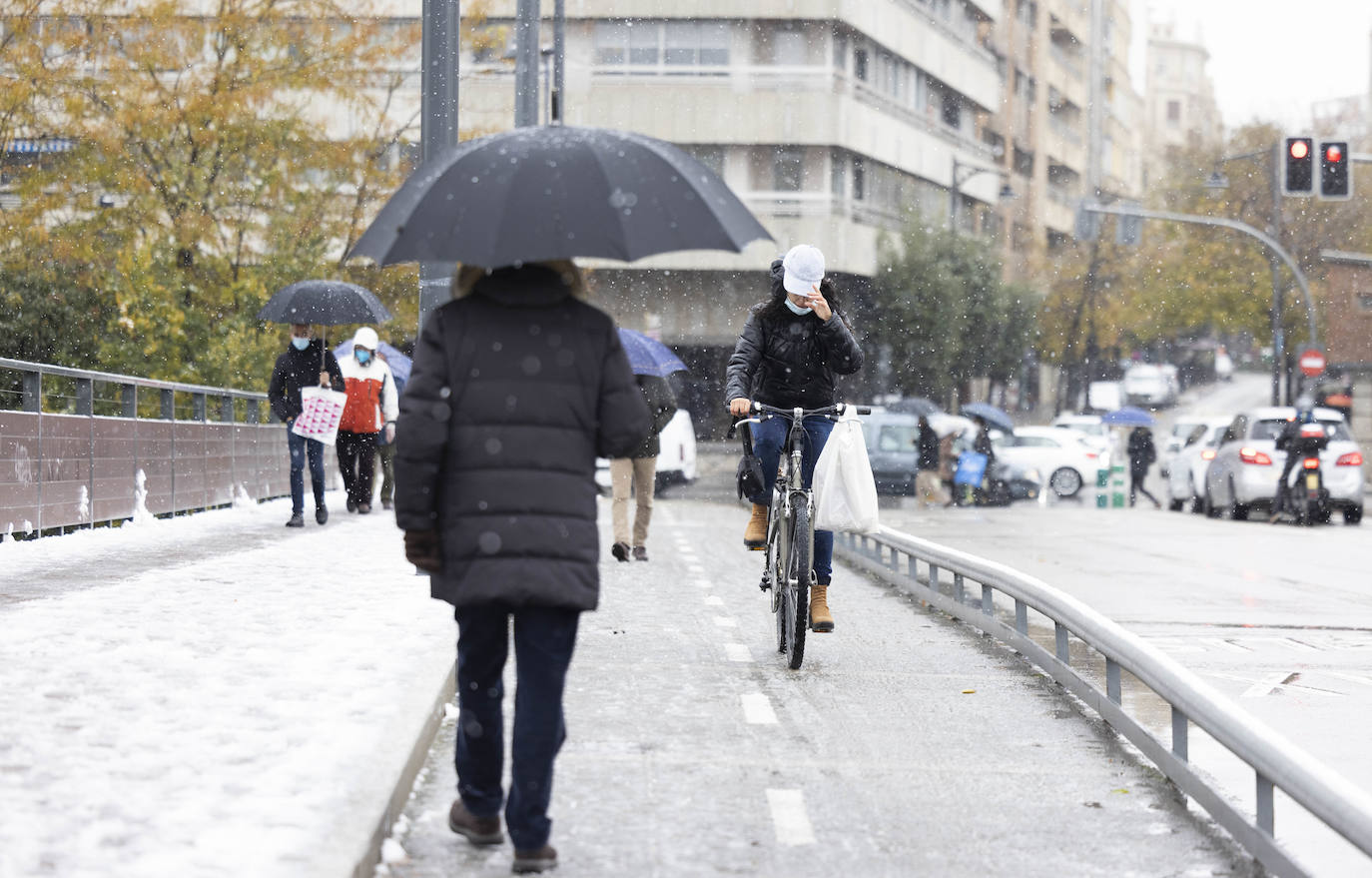 Fotos: Llega a Valladolid la primera nevada desde &#039;Filomena&#039; (2/2)