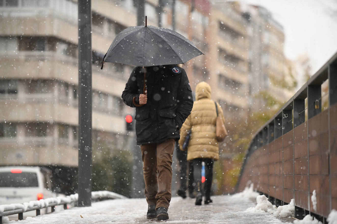 Fotos: Llega a Valladolid la primera nevada desde &#039;Filomena&#039; (2/2)