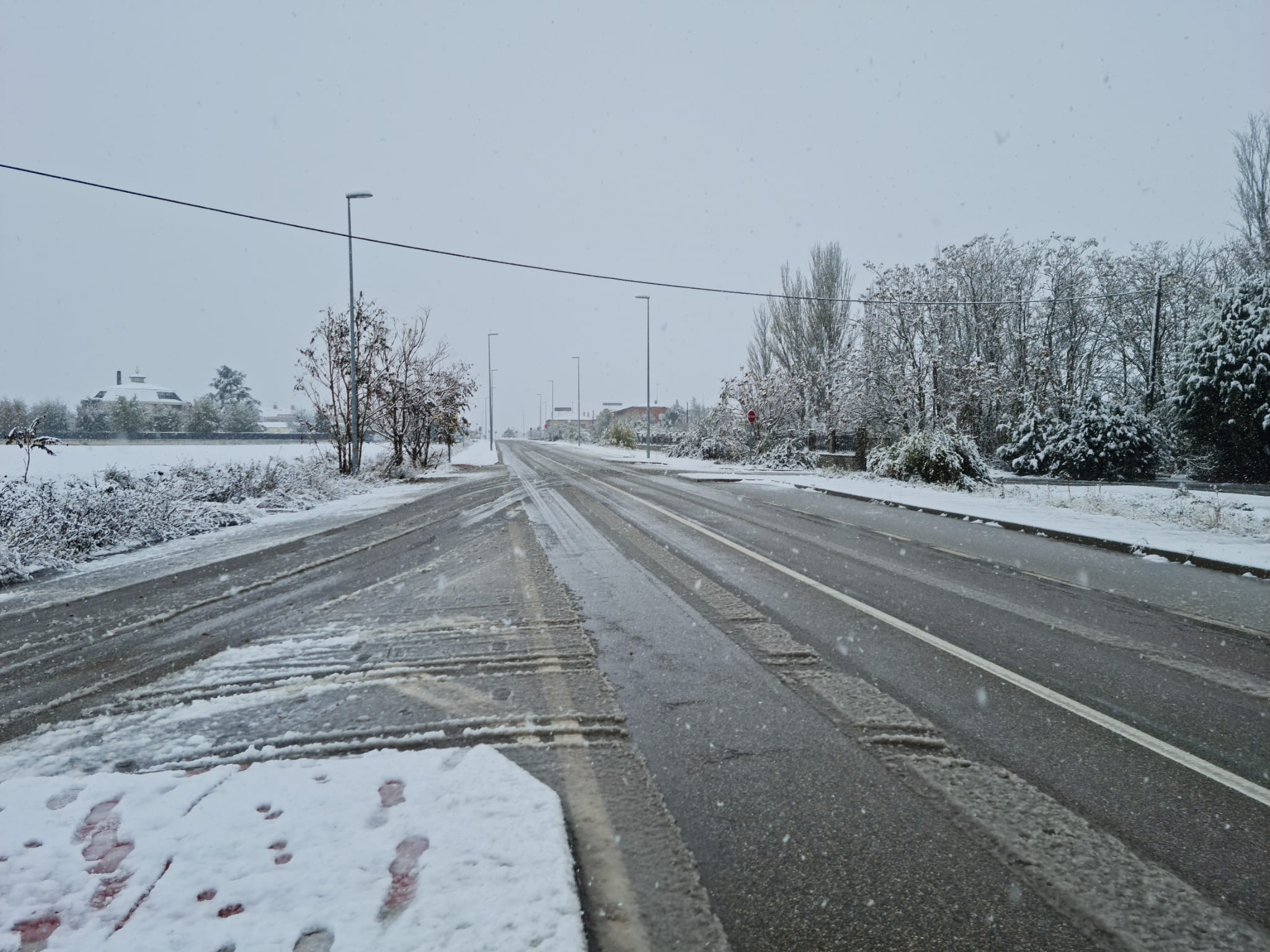 Nieve en Villanubla. 