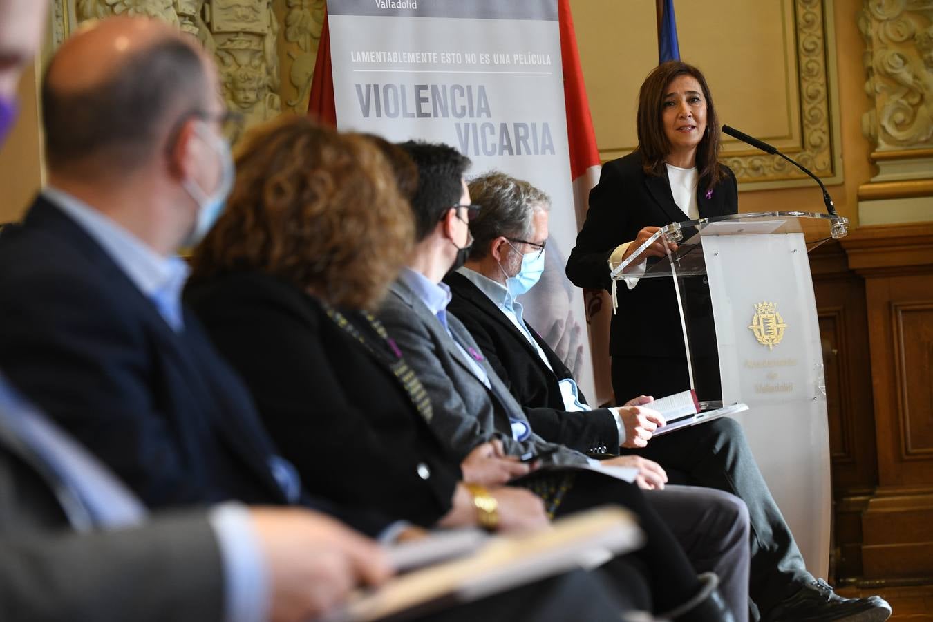 Acto institucional celebrado en el Ayuntamiento de Valladolid.