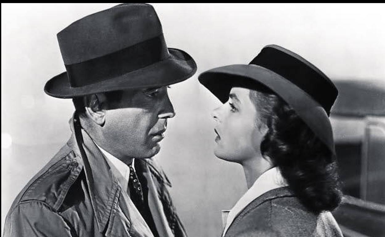 Humphrey Bogart e Ingrid Bergman, en una escena de la película Casablanca´.