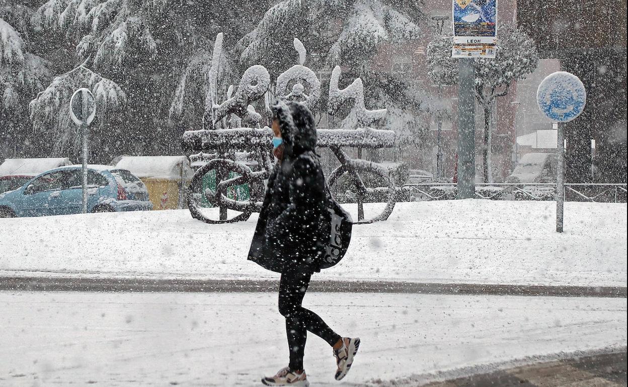 Nieve en León. 