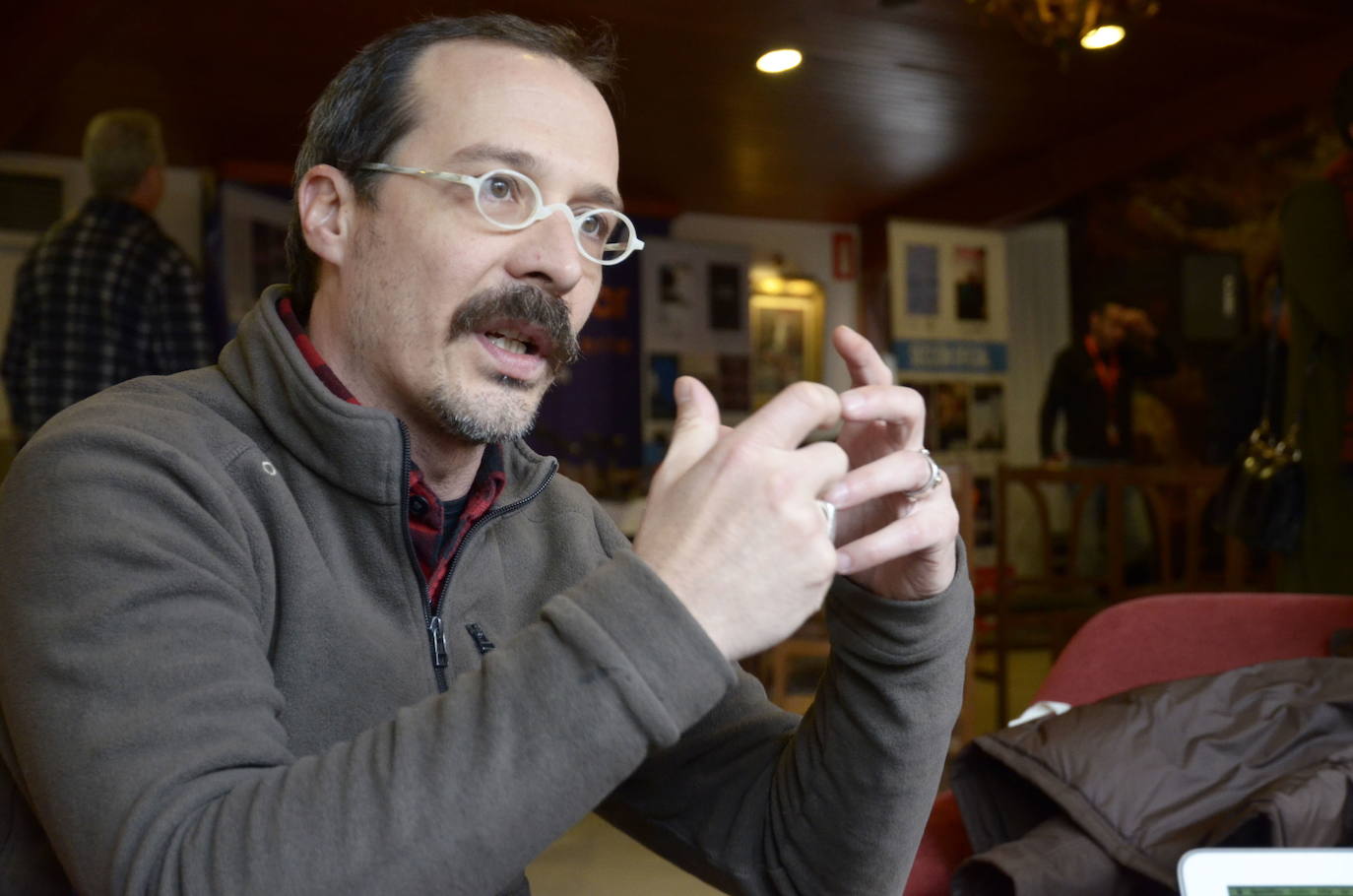Fele Martínez, en Aguilar de Campoo en 2017. 