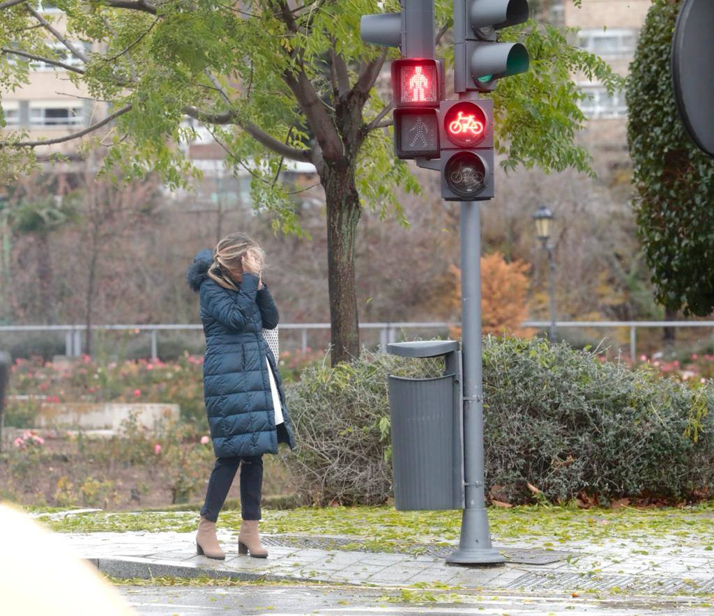 Lluvia y viento este martes en Valladolid. 