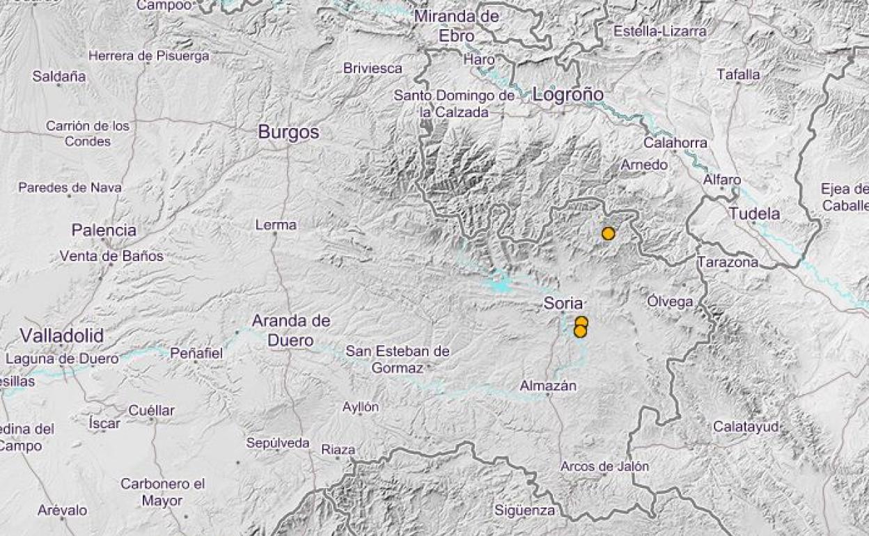 Soria registra tres terremotos este lunes