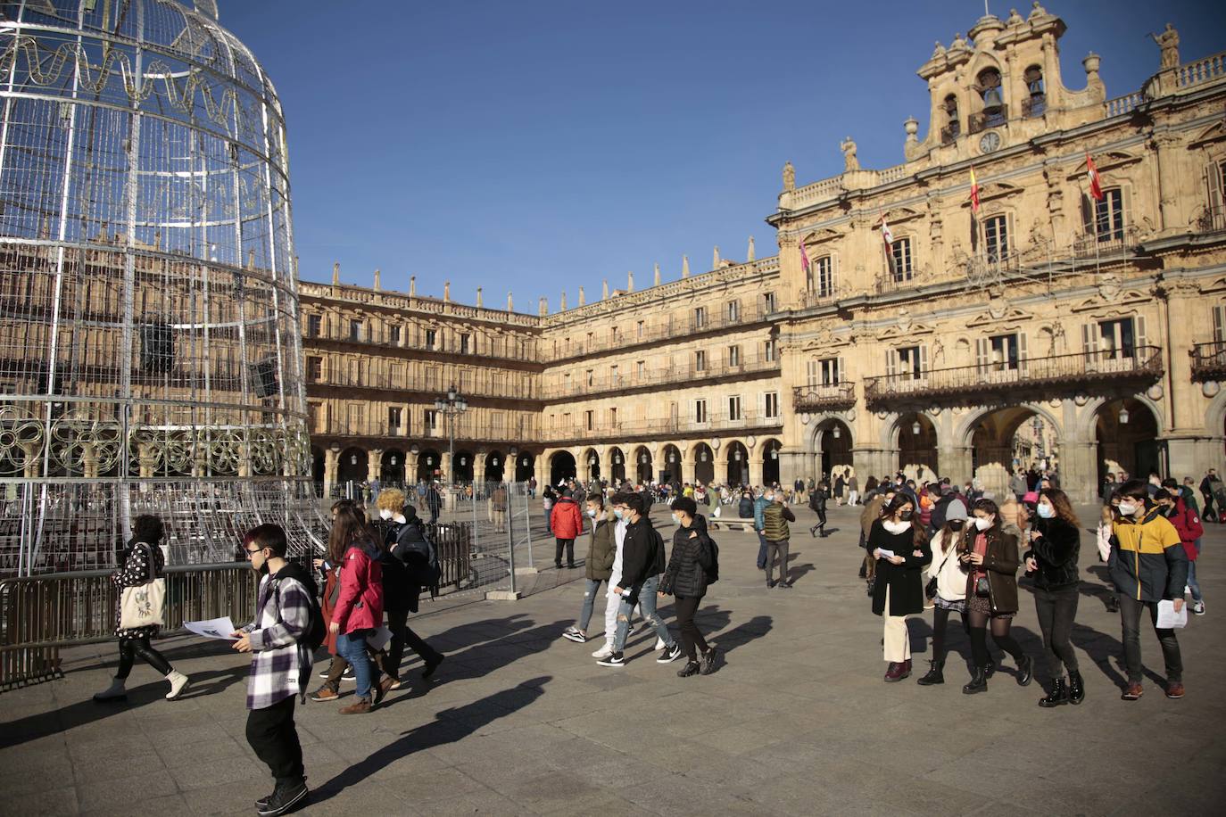 Fotos: Despliegue policial en la &#039;No Nochevieja Universitaria&#039; de Salamanca (1/2)