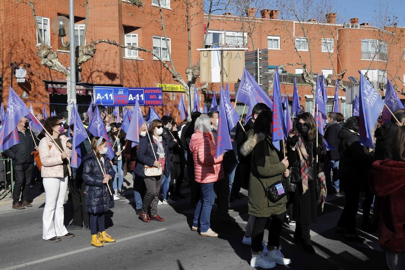 Fotos: Nueva concentración de la plataforma A11 Pasos en Peñafiel