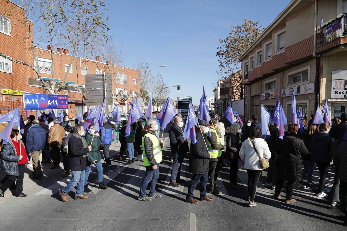 Fotos: Nueva concentración de la plataforma A11 Pasos en Peñafiel