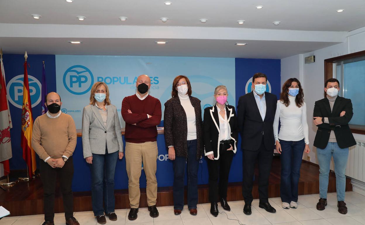 Dirigentes del PP de Palencia.