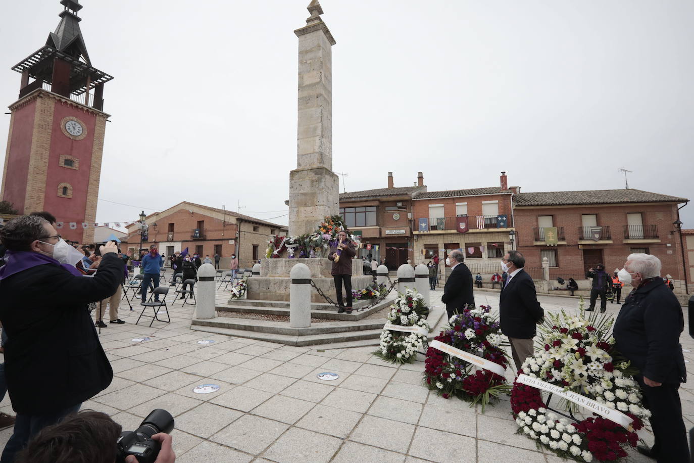 Villalar bajo la distancia social. La pandemia volvió a marcar otro Villalar sin los castellanos y leoneses, que se quedaron en sus casas.