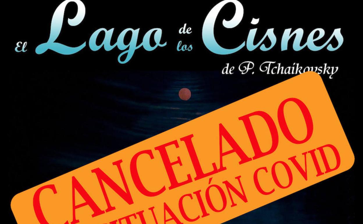 Cartel de la actuación que ha sido cancelada. 