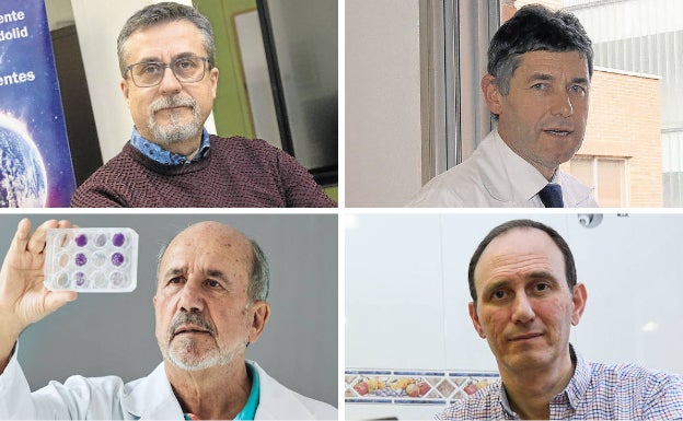 De izquierda a derecha y de arriba a abajo: Alfredo Corell, José Maria Eiros, Mariano Esteban e Ignacio Rosell.