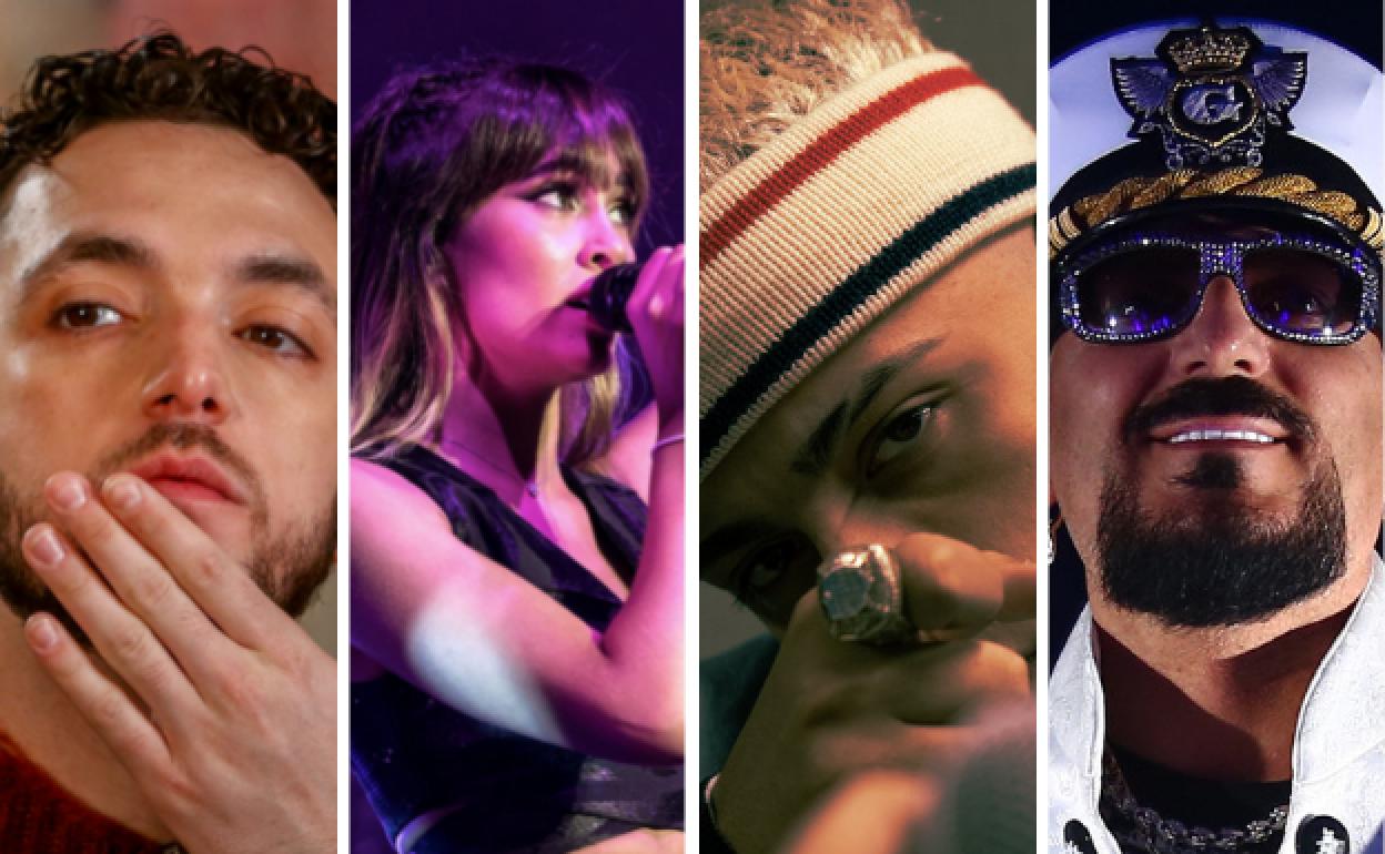 C.Tangana, Aitana, el rapero Trueno y Gigi D'Agostino, algunos de los artistas que sonarán en los cotillones de este año. 