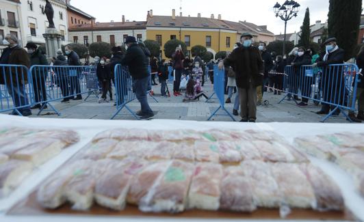 Las raciones, preparadas el pasado martes para el reparto en Palencia. 