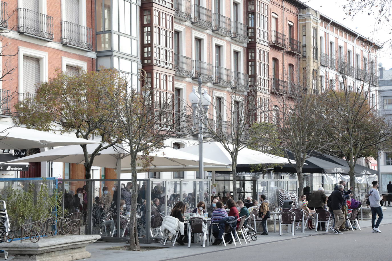 Fotos: Valladolid estrena el año con paseos y pocas consumiciones en las terrazas