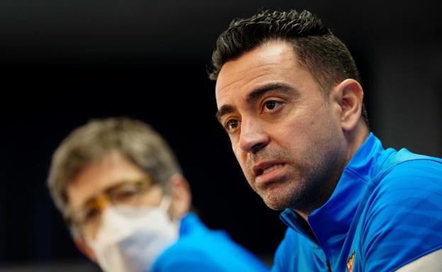 Xavi Hernández, en conferencia de prensa. 