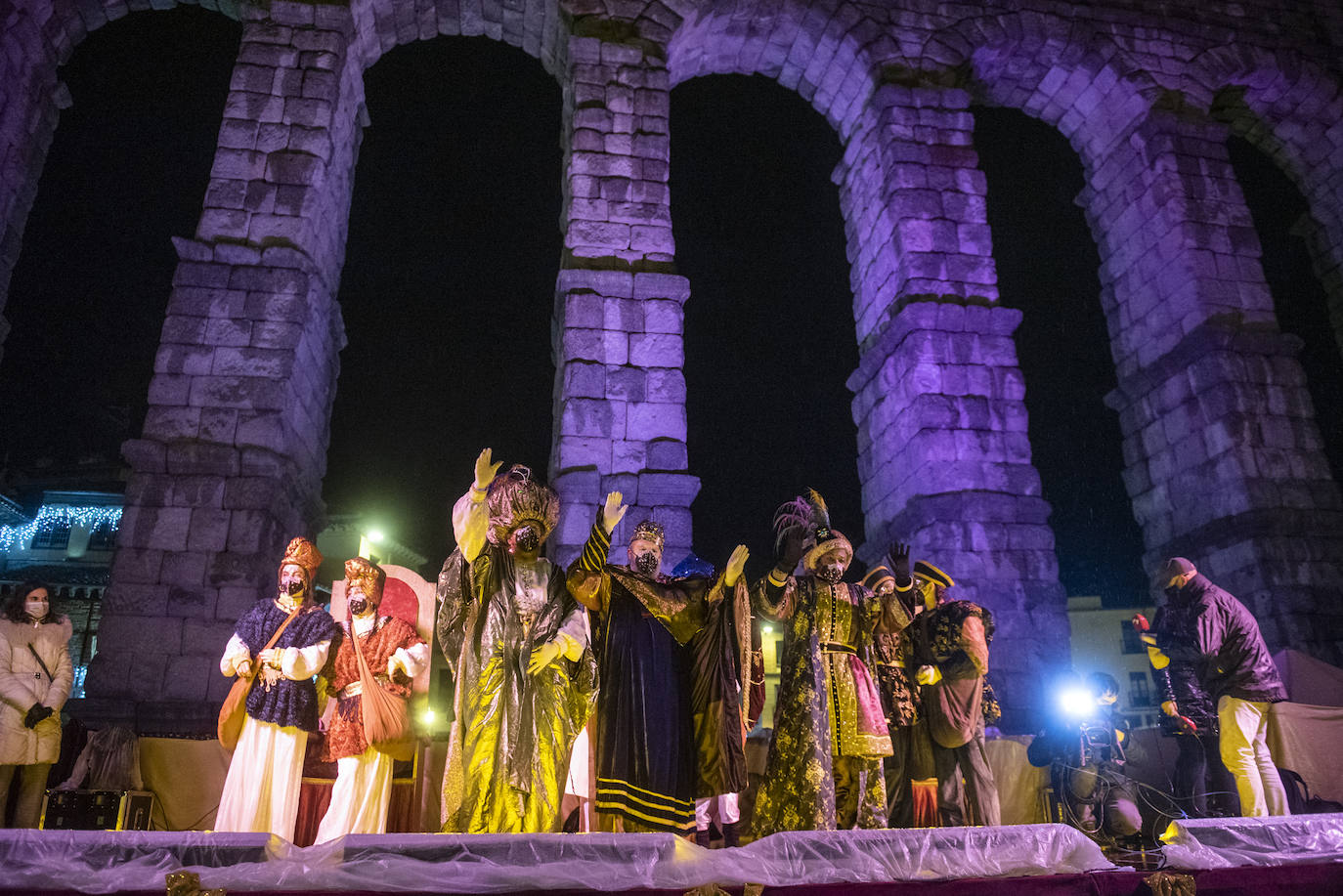 Los Reyes Magos, a su paso por Segovia.