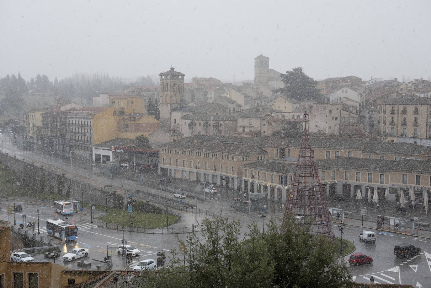 Nevada este miércoles enn la provincia de Segovia.