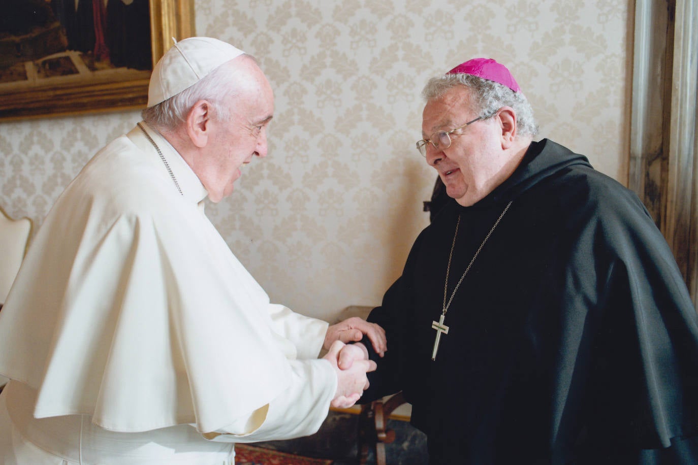 El obispo de Palencia, con el Papa Francisco en la reciente Visita Ad Límina el pasado mes de diciembre. 