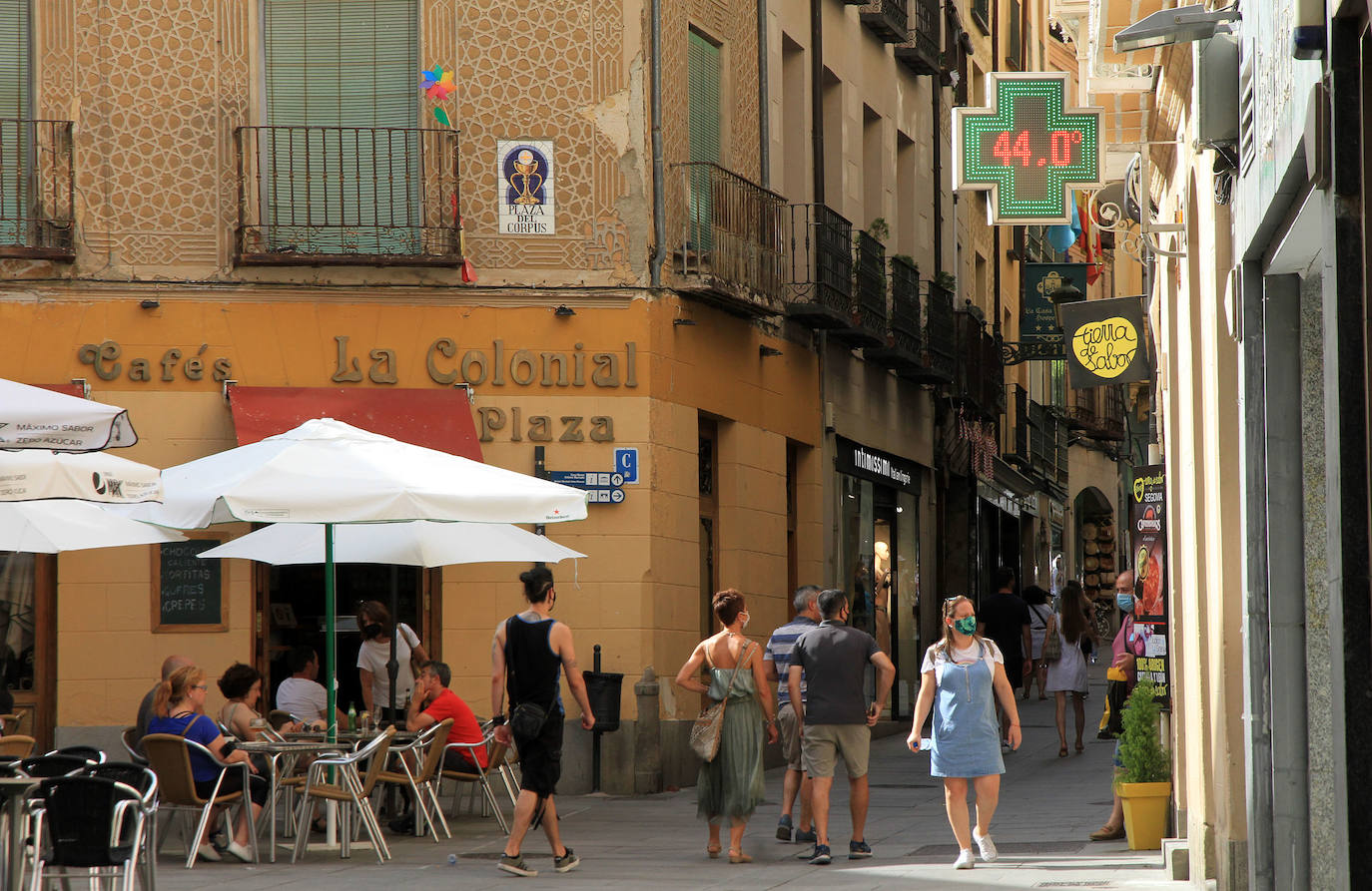 Aspecto de la Calle Real durante la ola de calor del pasado agosto. 