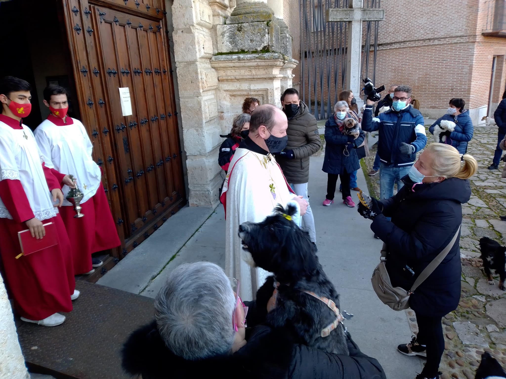 La parroquia de San Antolín recibe medio centenar de mascotas para ser bendecidas