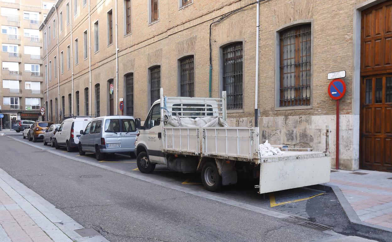 Zona de carga y descarga de la calle San Marcos. 