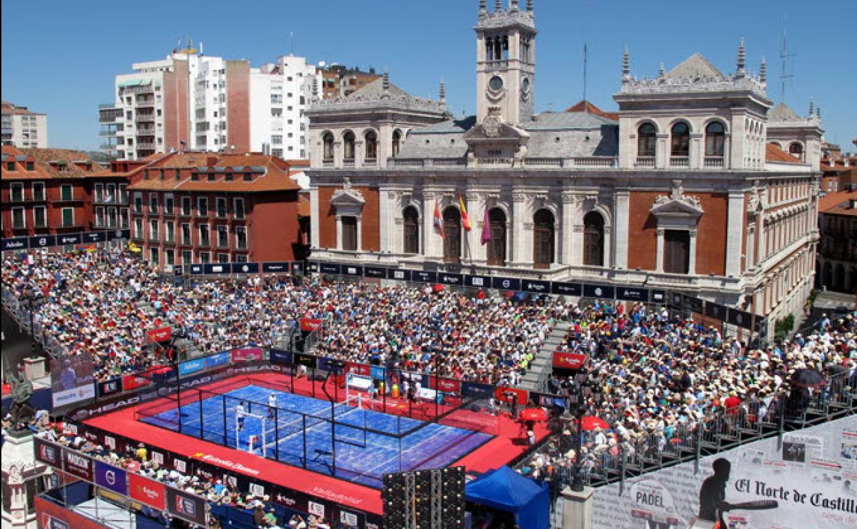 Aspecto de la instalación en la Plaza Mayor, en una imagen de archivo. 