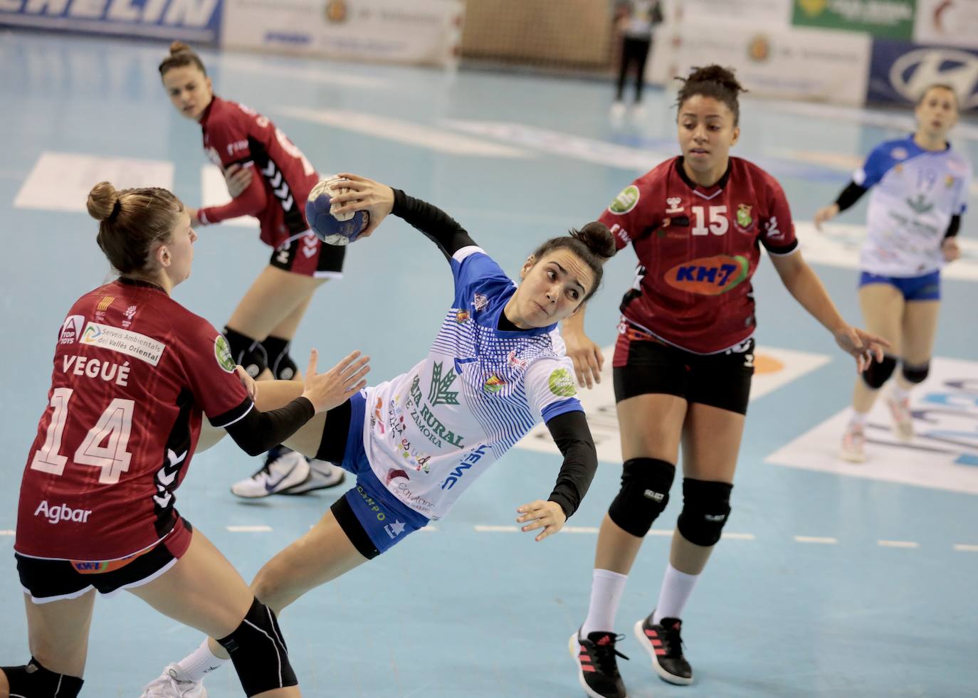 Partido entre el Caja Rural Aula y el Granollers.