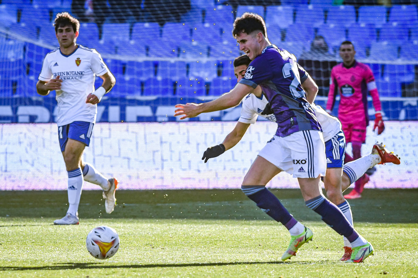 Partido entre el Real Zaragoza y el Real Valladolid, en La Romareda. 