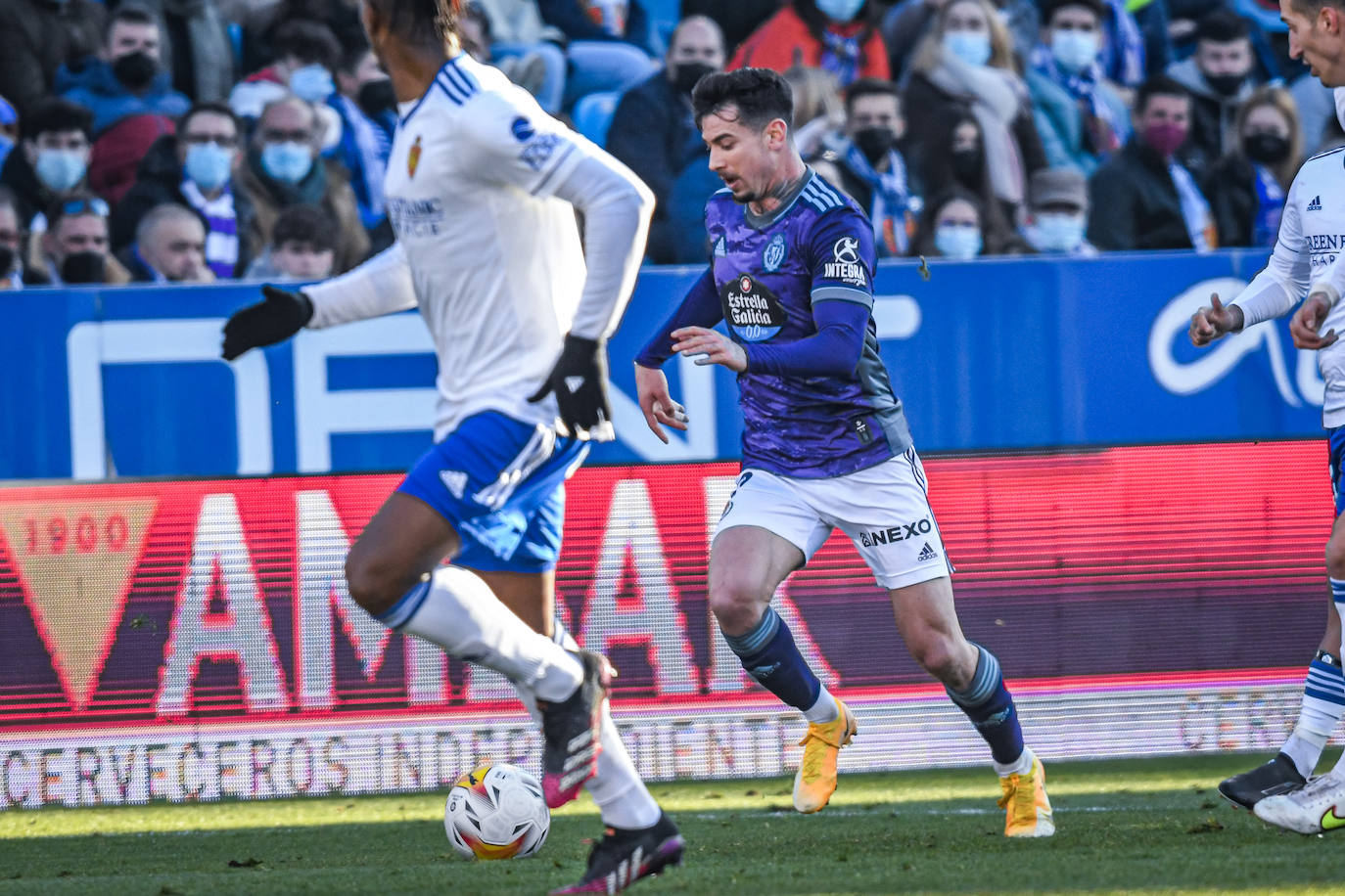 Partido entre el Real Zaragoza y el Real Valladolid, en La Romareda. 