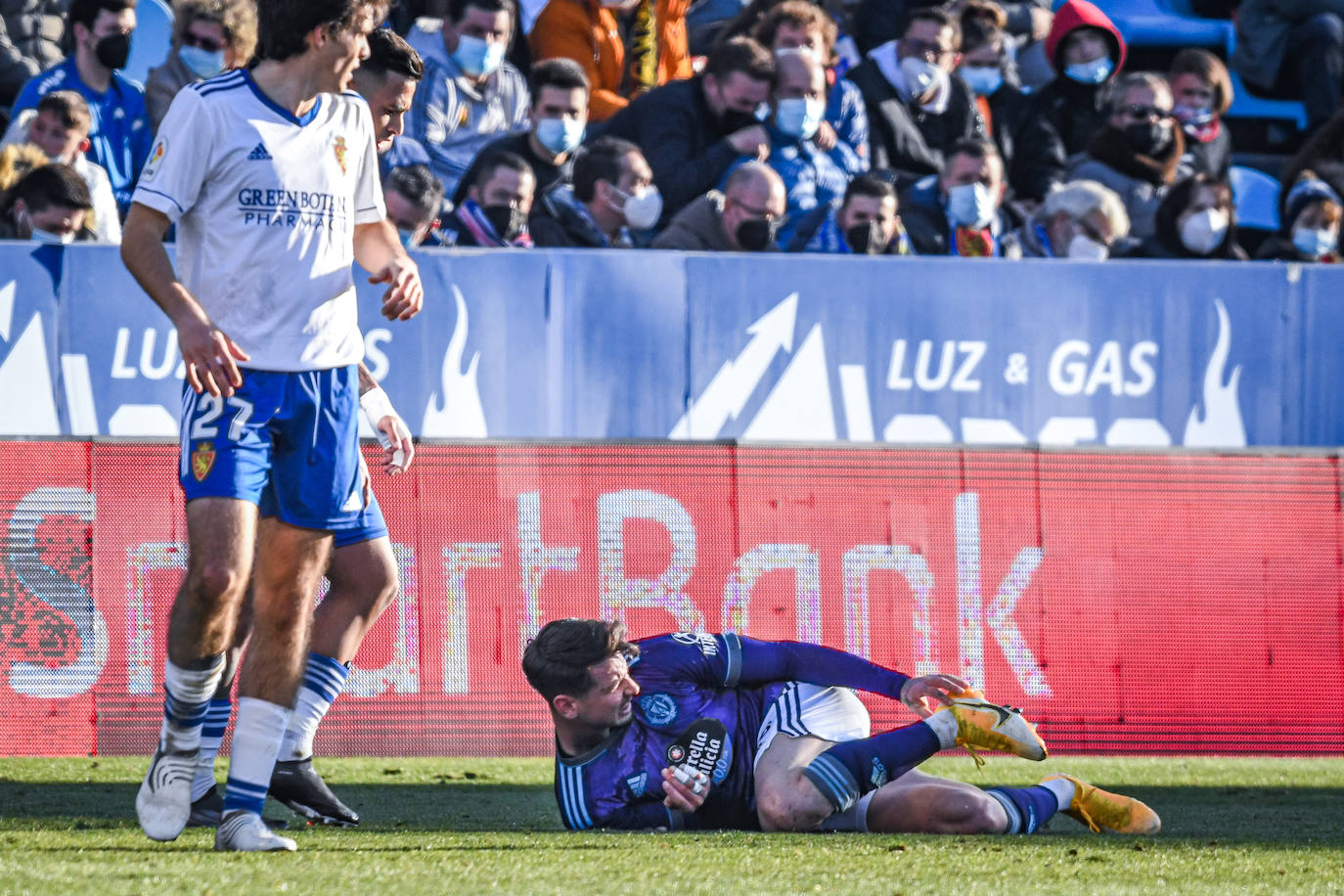 Partido entre el Real Zaragoza y el Real Valladolid, en La Romareda. 