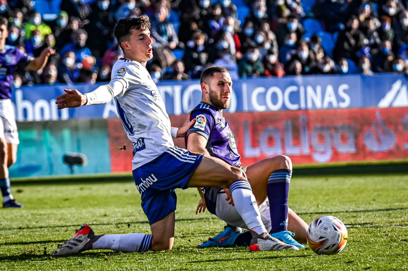 Partido entre el Real Zaragoza y el Real Valladolid, en La Romareda. 