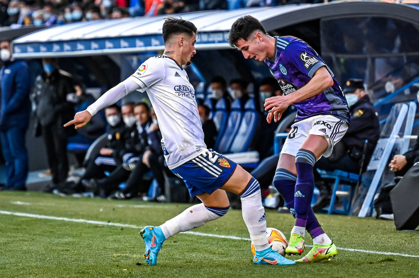 Partido entre el Real Zaragoza y el Real Valladolid, en La Romareda. 