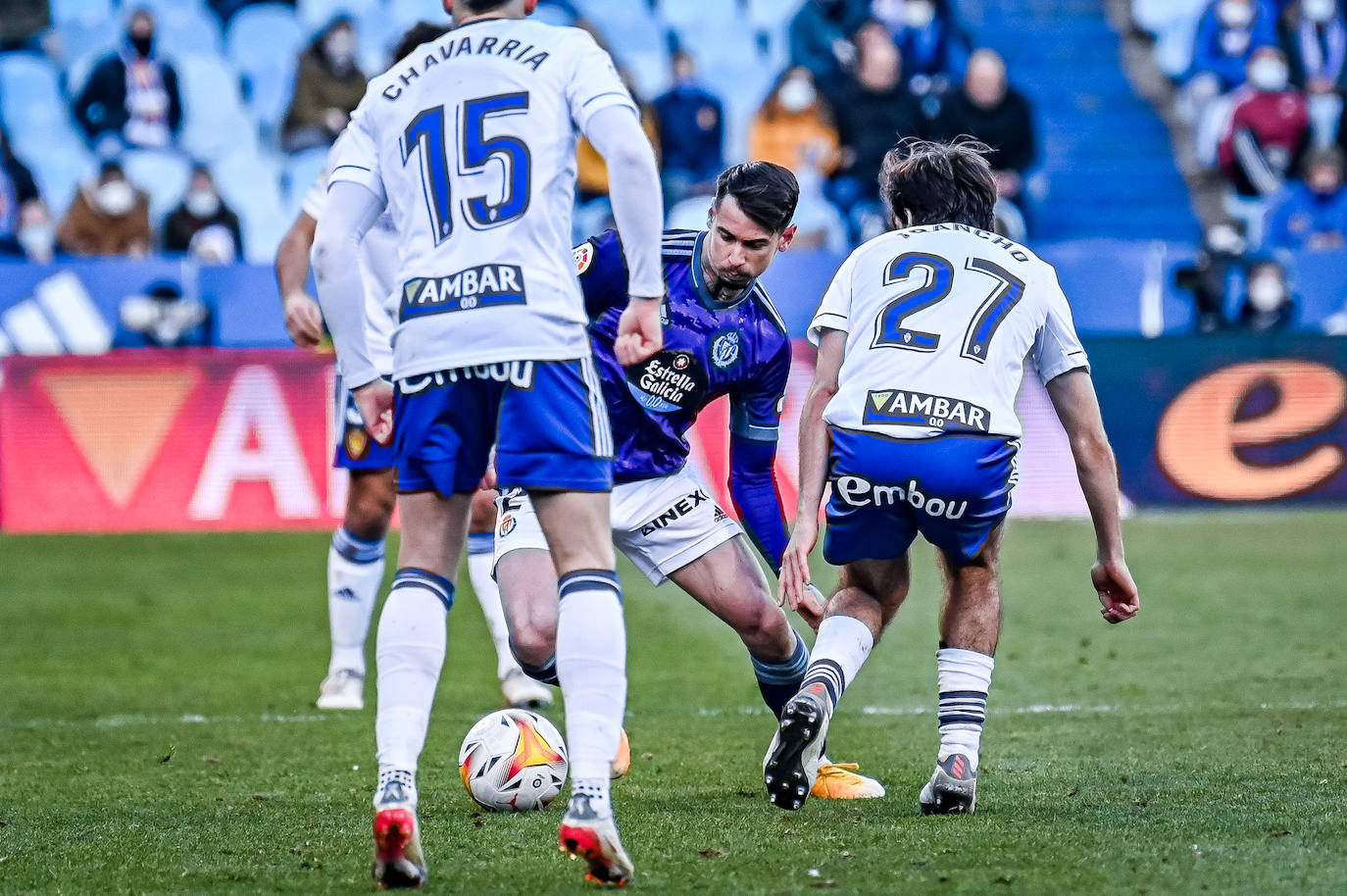 Partido entre el Real Zaragoza y el Real Valladolid, en La Romareda. 