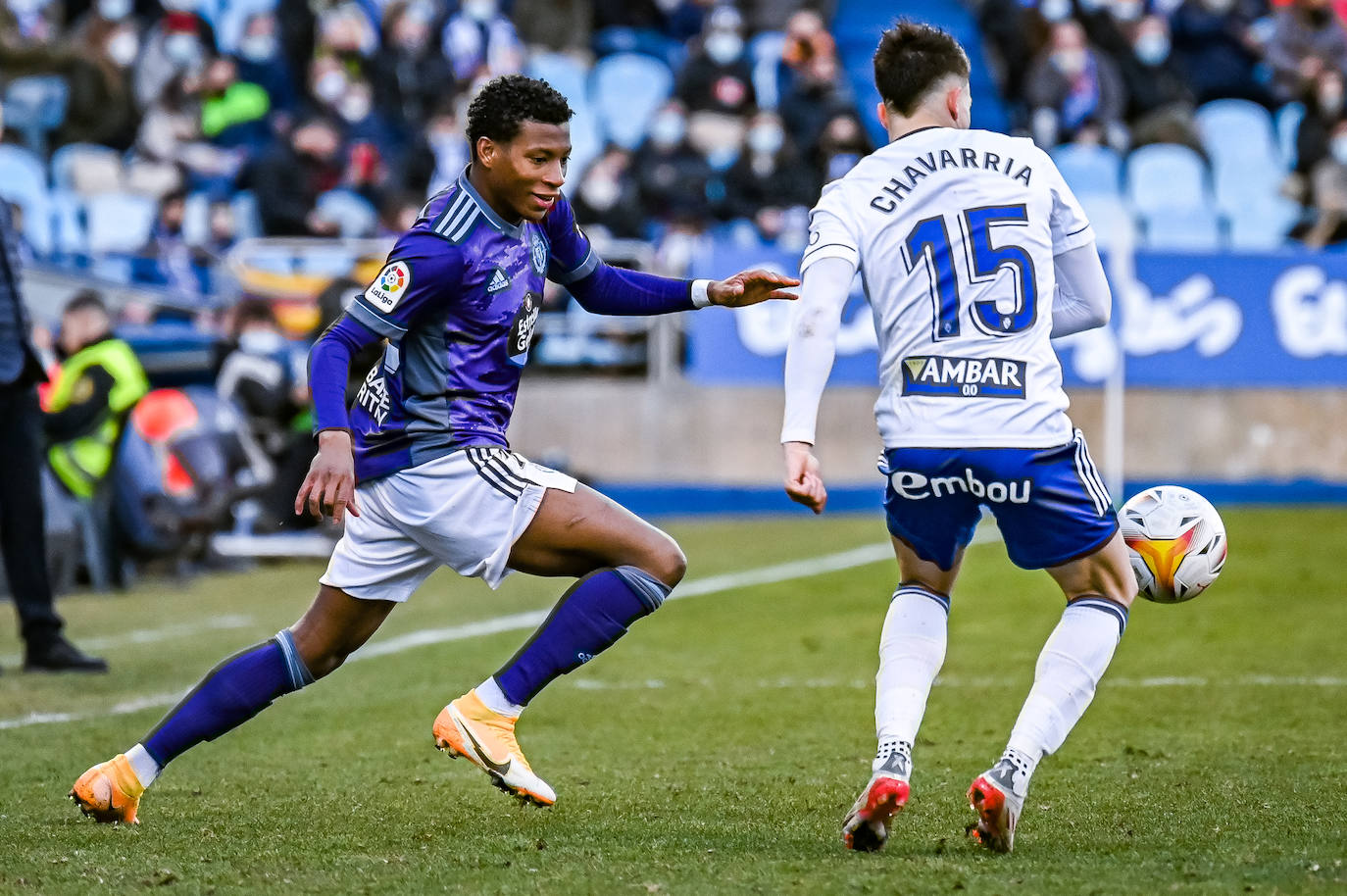 Partido entre el Real Zaragoza y el Real Valladolid, en La Romareda. 