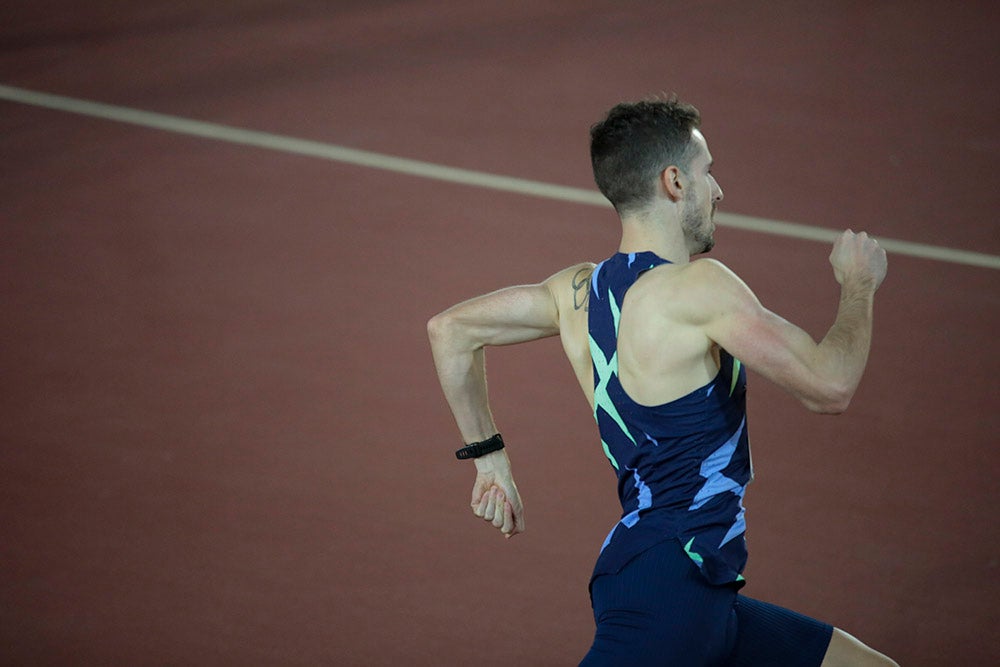 Bruno Hortelano, ilustres integrantes del 4x400, junto al salmantino Álvaro de Arriba, los grandes protagonistas de la tarde de atletismo en la Carlos Gil Pérez