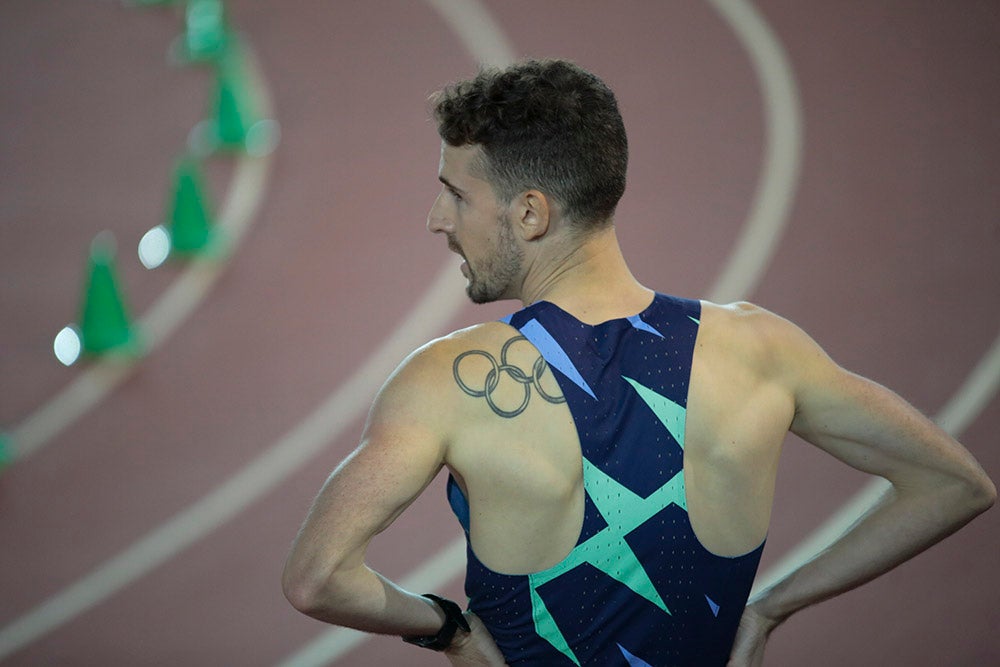 Bruno Hortelano, ilustres integrantes del 4x400, junto al salmantino Álvaro de Arriba, los grandes protagonistas de la tarde de atletismo en la Carlos Gil Pérez