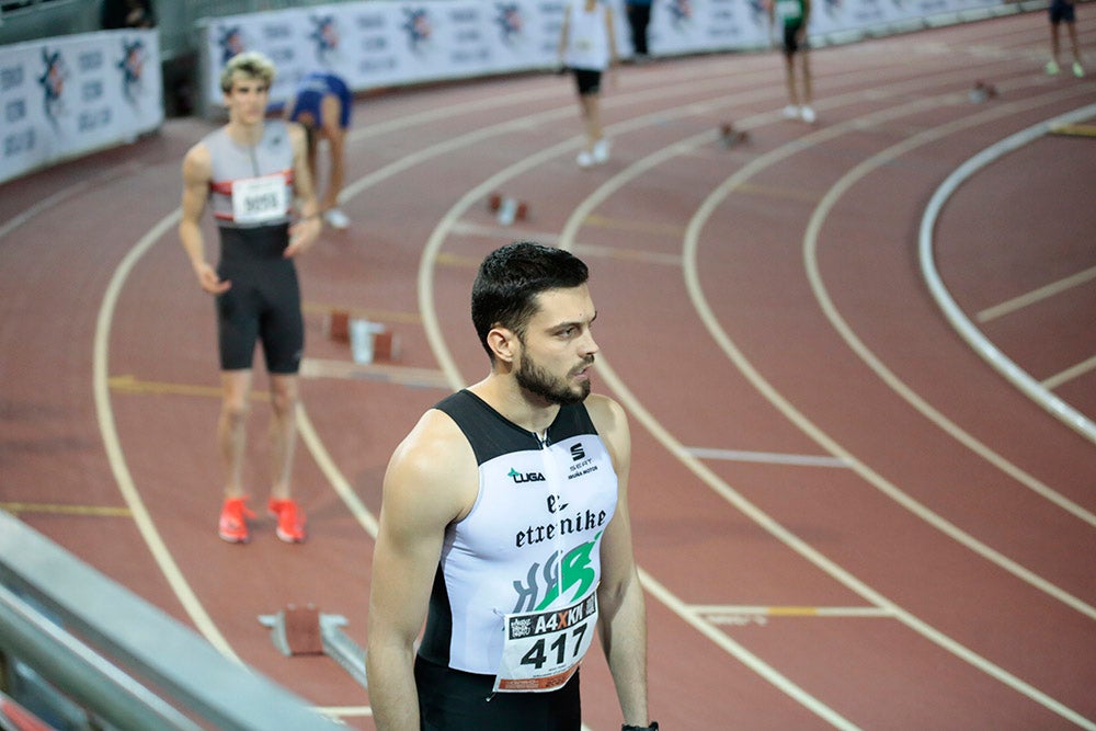 Bruno Hortelano, ilustres integrantes del 4x400, junto al salmantino Álvaro de Arriba, los grandes protagonistas de la tarde de atletismo en la Carlos Gil Pérez