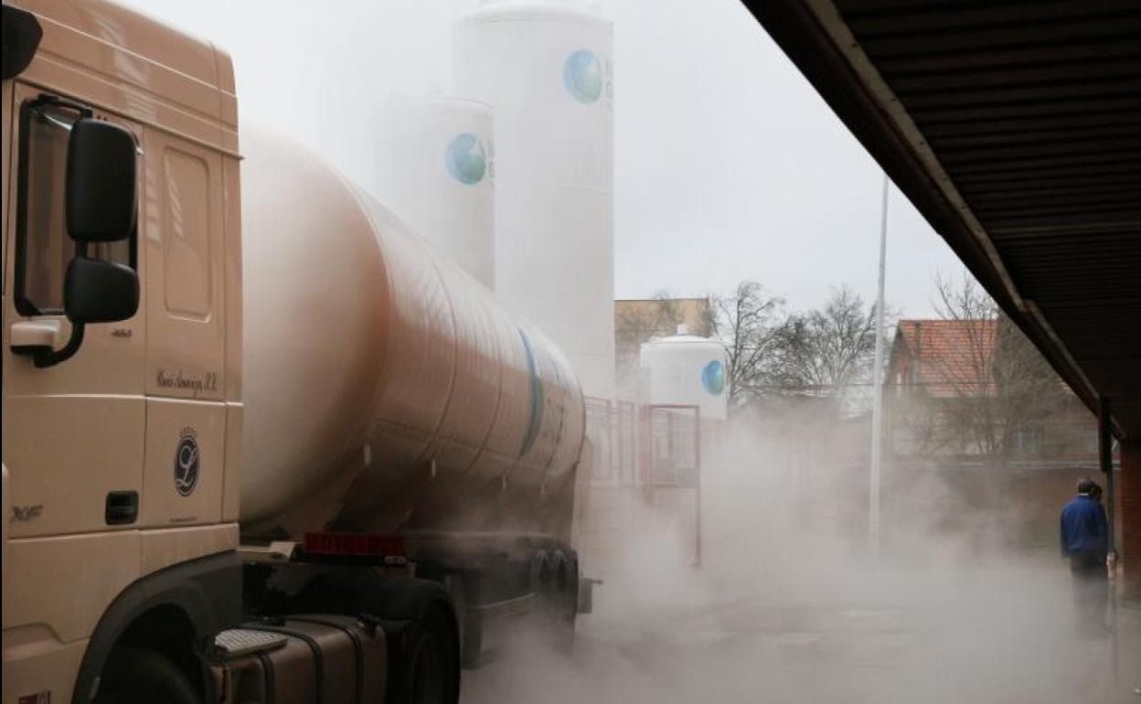 Descarga de gases de uso médico en el Hospital Río Carrión de Palencia. 