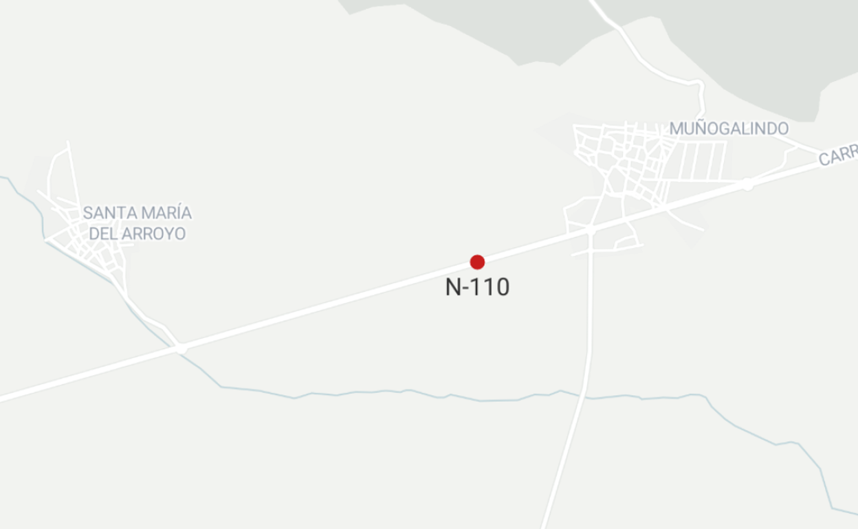 Tres heridos en una colisión entre dos turismos en la provincia de Ávila